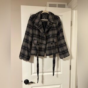 Beverly Hills Polo Club Y2K Style Plaid Jacket Large